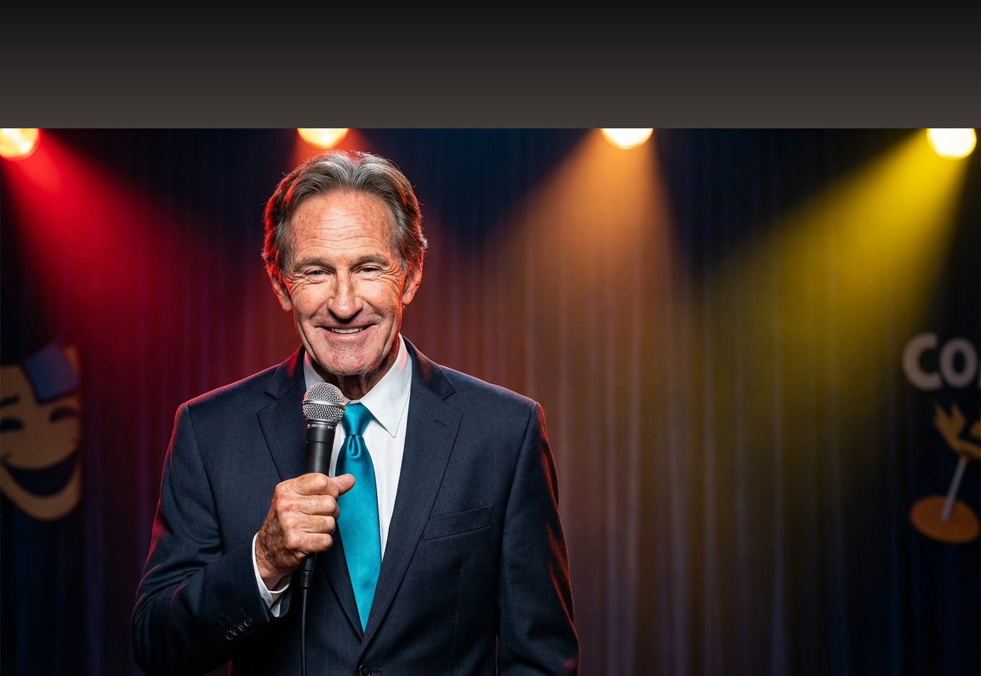 Keith Ross Nelson, Host and Co-Owner of Comedy Up! TV Network, on stage